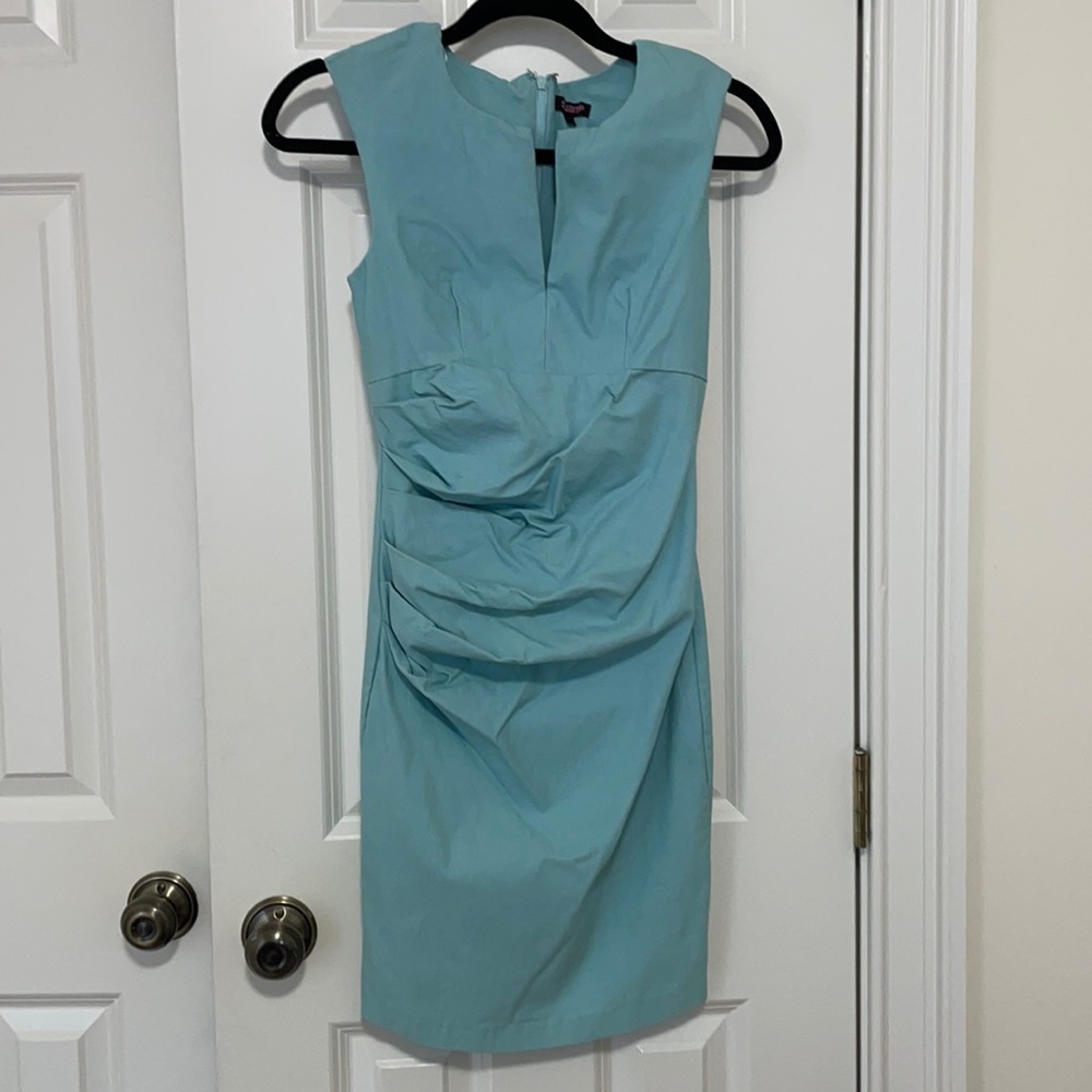 MIDI light blue dress